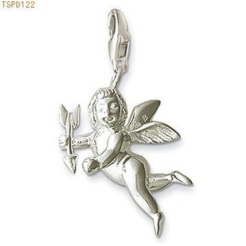 5pcs lots Free Shipping sterling silver Cupid Charm pendants