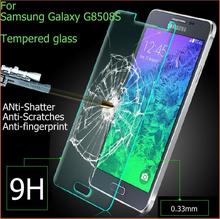 Premium Tempered Glass film for samsung galaxy Alpha G8508 4.7″ Anti-shatter Screen Protector panel guard with retail package