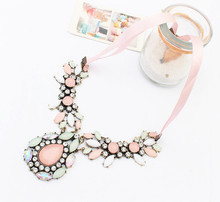 Hot selling fresh elegant fashion charm jewelry tap crystal necklace pendant chain necklace