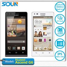 Original Huawei Ascend G6 4GB 4.5 inch Qualcomm Snapdragon MSM8612 1.2GHz Quad Core 1GB+4GB Android 4.3 3G smart cell phone