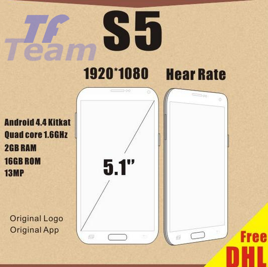 DHL Free Octa Core S5 Phone 5 1 I9600 Mobile Phone MTK6592 2GB RAM 32GB ROM
