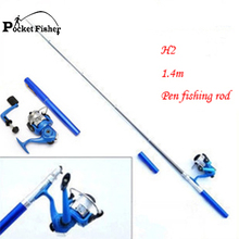 fishing tackle High Quality Pen Shape Packet Portable Exquisite Spinning Fishing Reels with line set pen fishing rods PF024