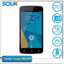 Original DOOGEE DG330 5 0 Quad Core 1G RAM 4G ROM MTK6582 Android4 2 smartphone Dual
