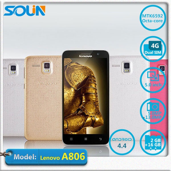 Original Lenovo A806 A8 Octa Core 4G Mobile Phone MTK6592 Android 4 4 2G RAM 16G