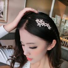 Top sell hair jewelry fake diamond bow Korean small jewelry pearl hairpin hair hoop headband women
