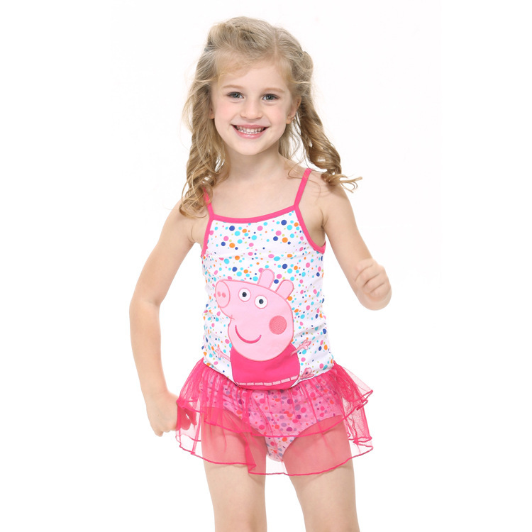 2015 new summer girls swimwear lovely floral pattern kids ...
