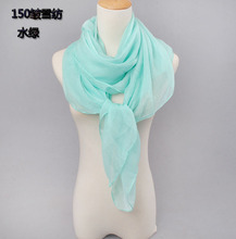 New arrival 2015 solid color silk chiffon scarfs spring and autumn women s solid color scarf