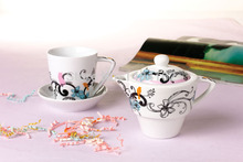 Creative Gift Set Ceramic Tea and coffee Set included Teapot Cup and Saucer for 1 Person