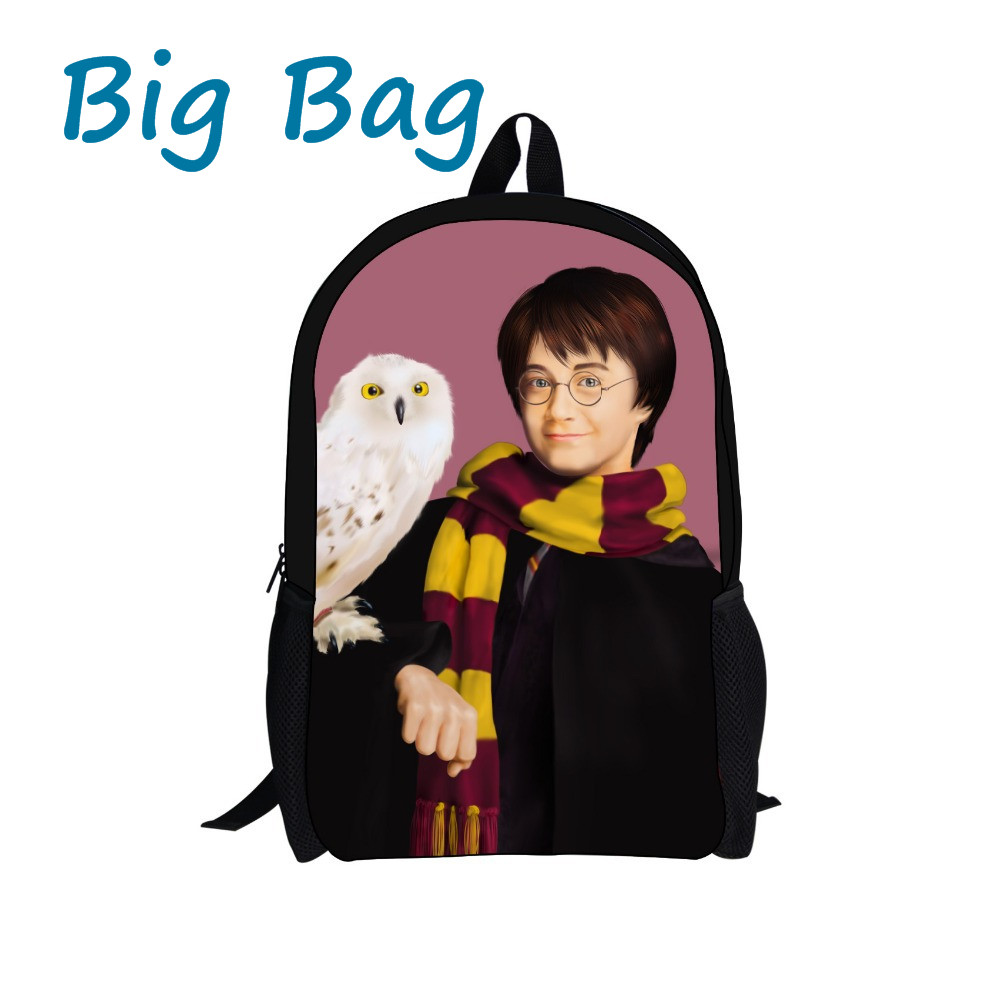 2014 Hot Movie Harry Potter charactor design solid genuine leather backpack for students school bag or