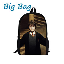 2014 Hot Movie Harry Potter charactor design solid genuine leather backpack for students school bag or