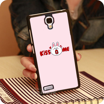 Kiss Me Pink Cute Desgin Hard Mobile Phone Cases For Xiaomi Miui Hongmi Red Rice Note