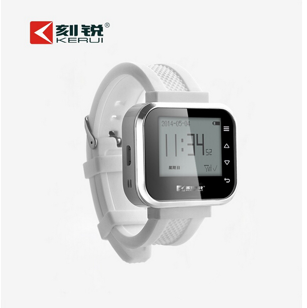 Kerui Wireless Waiter Wrist Pagers LCD Display Service Calling System in Bank Hospital Coffey Restaurant Bar