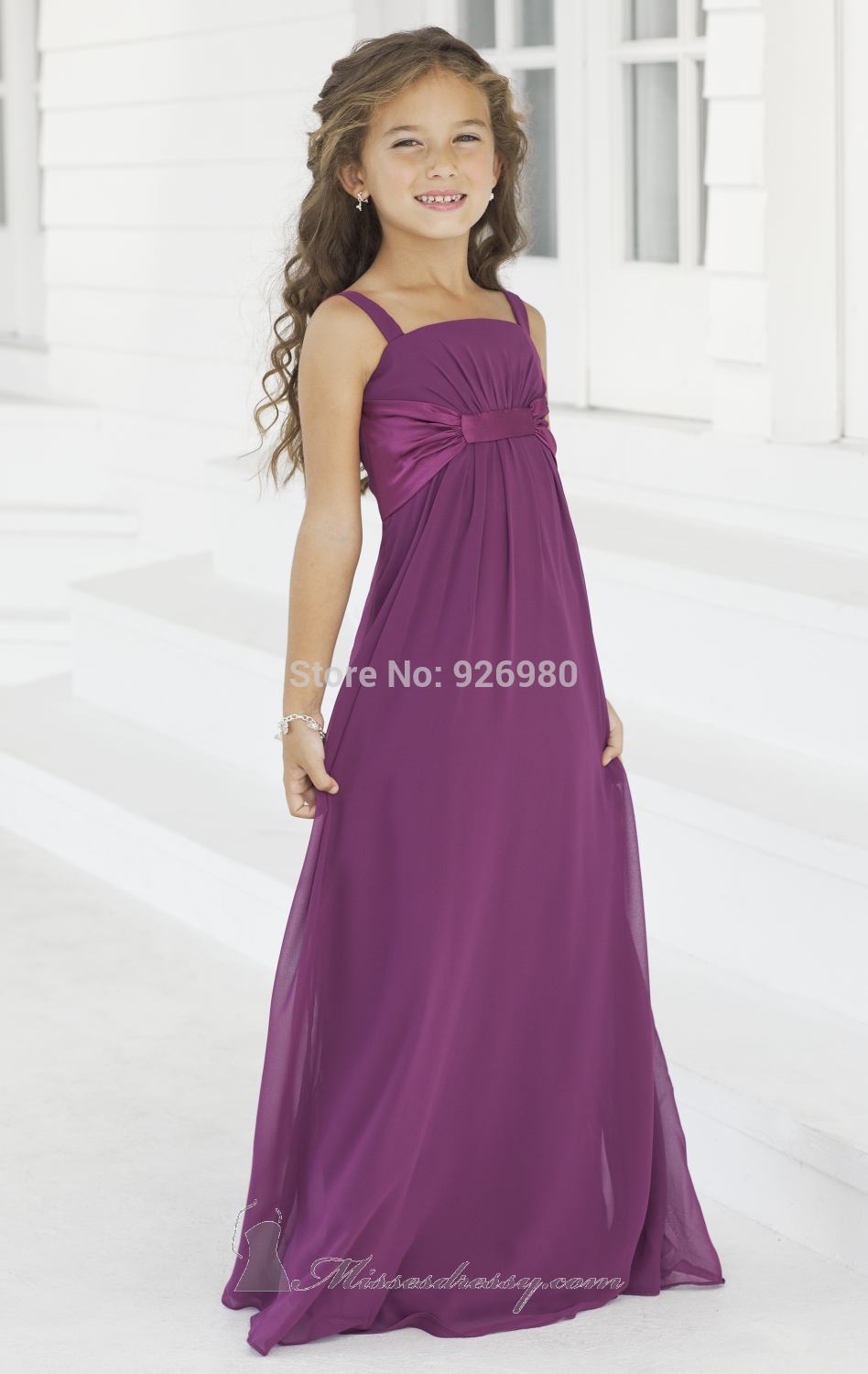 Cheap-Junior-Bridesmaid-Dresses-Long-Purple-Wedding-Party-Dress-Gown ...