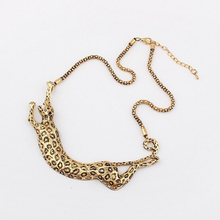 European and American big necklace New leopard metal necklace Chunky Necklace Chain Jewlery