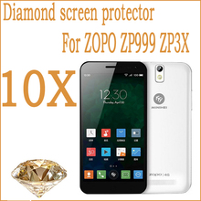 High Quality!10pcs ZOPO 3X ZOPO ZP999 ZOPO 999 4G LTE phone MTK6595 Octa Core Diamond Screen Protector film,with Cleaning Cloth
