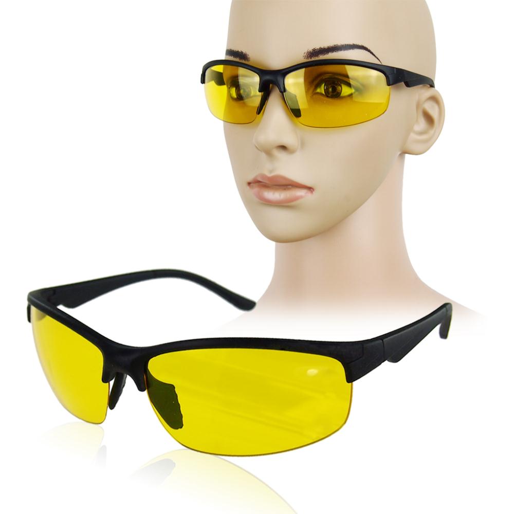 New arrival Plastic Resin HD High Definition Night Vision Glasses Driving Yellow Lens Classic Aviator UV400