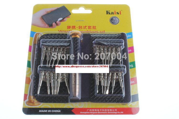 25 in 1 Kaisi K 3310A Portable Versatile Screwdriver Set with Leather Case Smartphones Repair Tools