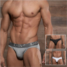 Cin2 brand High quality low waist men’s basic briefs cotton bikinis male u convex bag Gay underwear sports style shorts S M L XL