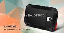 Original LOVE MEI Extreme Metal Aluminum Dirt Waterproof Powerful Case for Xiaomi 4 Miui M4 Mi4
