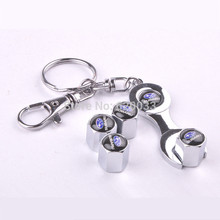 Free Shipping Car Wheel Tire/Tyre Valve Caps Wrench Keychain Car Keychain Promotional Trinket For Subaru (4-Piece/Pack)