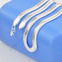 1 Piece Free Shipping 16-24Inch Nice 925 Sterling Silver Smooth Snake Man Necklace Chain With Lobster Clasps Set Heavy Jewelry