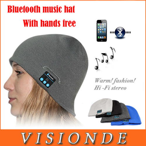 New Bluetooth Earphone Hat for iPhone Samsung Android Phones Men Women Winter Outdoor Sport Bluetooth Stereo