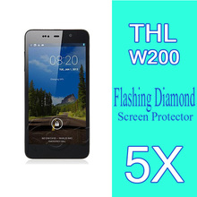 Hot Sale THL W200 Octa core.5pcs Diamond Sparkling THL W200S Screen Protective Film,THL W200C Screen Protector