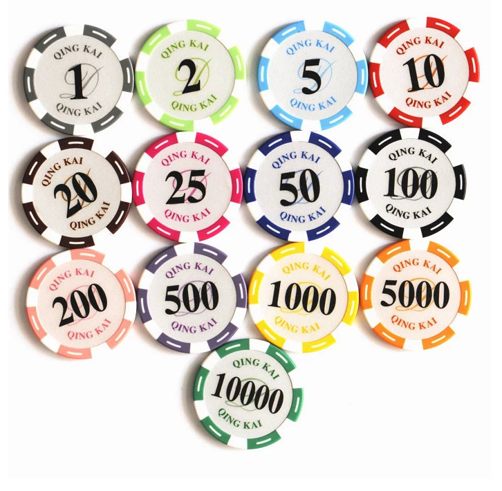 Font poker chips