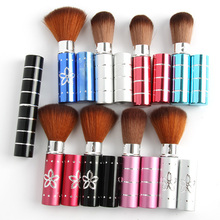 2 pcs package Portable Pro Leopard Beauty Makeup Cosmetic Face Cheek Foundation Powder Brush FreeShipping