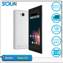 2014 Original iNew U1 i New U1 Mobile Smartphones MTK6572M Dual Core Android 4.4 1400MAH 4.0” 800X480 Screen 4GB ROM