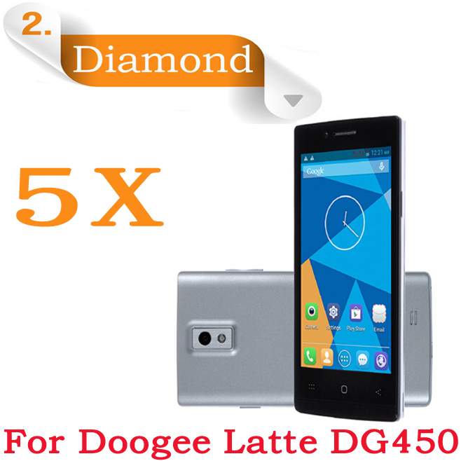 5pcs Diamond Sparkling Screen Guard phone Doogee DG450 dg450 Screen Protector 4 5 IPS Doogee Latte