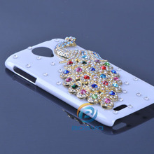 Beauty Colorful Peacock For Case Lenovo S820 1 Piece Free Shipping New Arrival Fashion Luxury Diamond