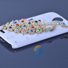Beauty Colorful Peacock For Case Lenovo S820 1 Piece Free Shipping New Arrival Fashion Luxury Diamond