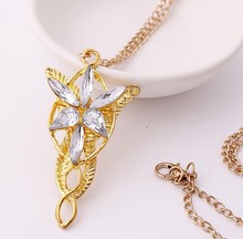 New fashion jewelry Elf Princess glass pendant necklace film gift for women girl N1538