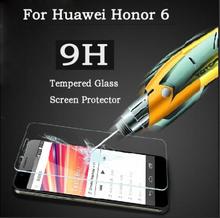 Anti Explosion Temper Glass film 9H Hardness Screen Protector for Huawei Honor 6 Wholesales Free Shipping