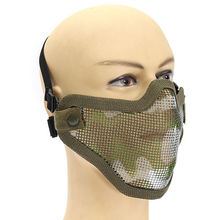 NEW Tactical Half Face Protective Gear Nylon Metal Mesh Camouflage Mask For Airsoft Paintball Hunting Free Shipping