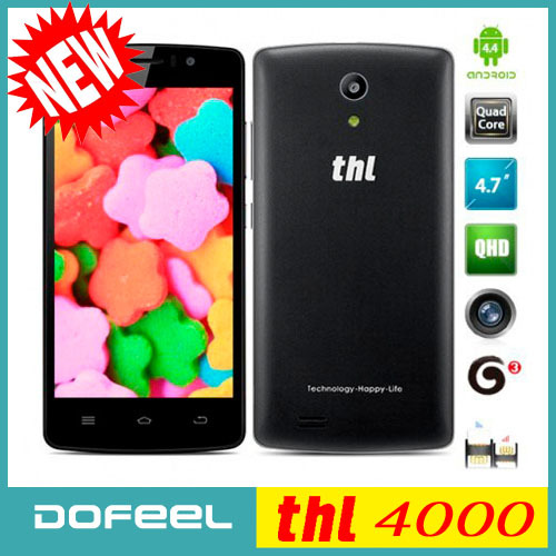 Original THL 4000 Mobile Phone 4 7 MTK6582 Android 4 4 Quad Core 1GB RAM 8GB