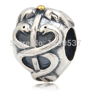 Snake BAS 33 Fits European Pandora Charm Bracelets Necklaces DIY Jewelry Vintage Genuine Antique 925 Sterling