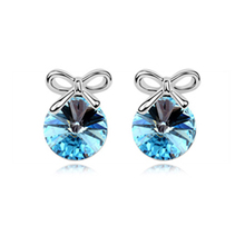 Star earring crystal accessories austria crystal sweet bow stud earring – honey – 252