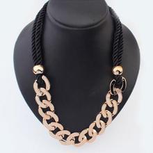 Fashion Jewelry Charm Chunky Statement Punk Gold Chain Pendant Necklace Bib Choker
