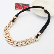 Fashion Jewelry Charm Chunky Statement Punk Gold Chain Pendant Necklace Bib Choker