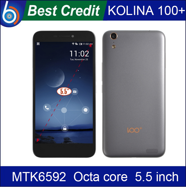 In Stock KOLINA 100 K100 MTK6592 octa core 2 0GHz 5 5 Inch WCDMA Mobile Phone