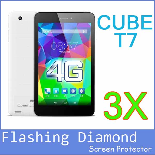 3x In Stock 7 0 Mobile Phone Brand Diamond Screen Protector For Cube T7 T7GT Tablet