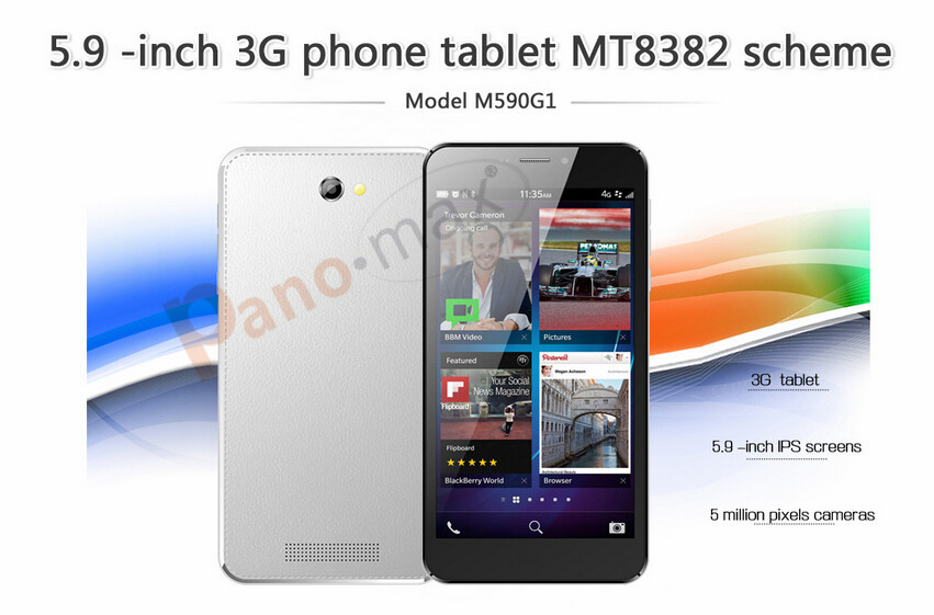 5 9 inch 3G quadcore IPS phablet GPS Bluetooth FM phone tablet pc MTK8382 camera 5Mega