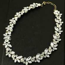 New Fashion Korea Style Luxury Womens Crystal Flower Choker Elegant Necklace Christmas Gift Jewelry  Free Shipping