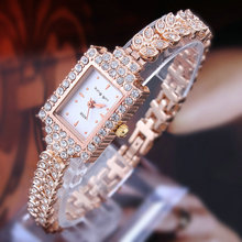 Rose Gold Bracelet Bangle Rhinestone Crystal Wrist Watches Ladies Watch Original rectangle Quartz Women Fashion Wristwatches