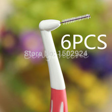 6pcs lot Interdental Brush 0 6mm 0 7mm Toothbrush Floss High Strength Brush Long Handle Free