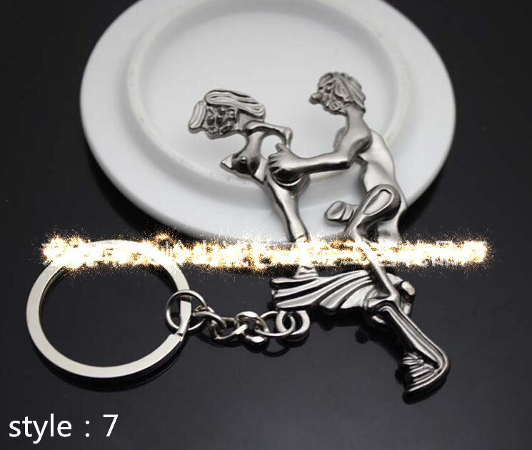 New 2015 Alternative Sexy Lover Metal Keychain Keyring Key Ring Chain Funny Toy