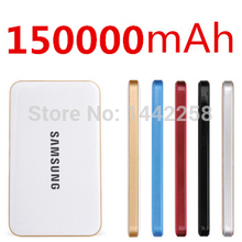 Free shipping Original Slim 150000Mah Universal Portable Power Bank charge for mobile phone External Backup Battery