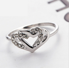 18K Gold Plated Princess Simulation Diamond Huge Cupid Ring For Lovers Artificial Diamond For Female Sona Wedding Ring RWD004
